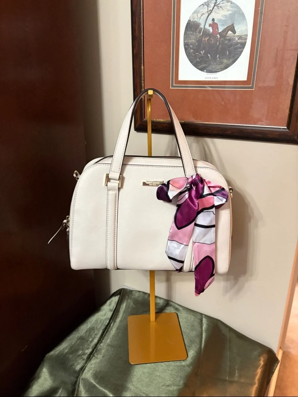 Kate Spade Small Felix Lane Satchel saffiano leather dome bag